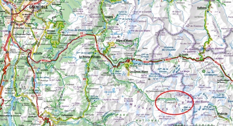 carte refuge du Chatelleret