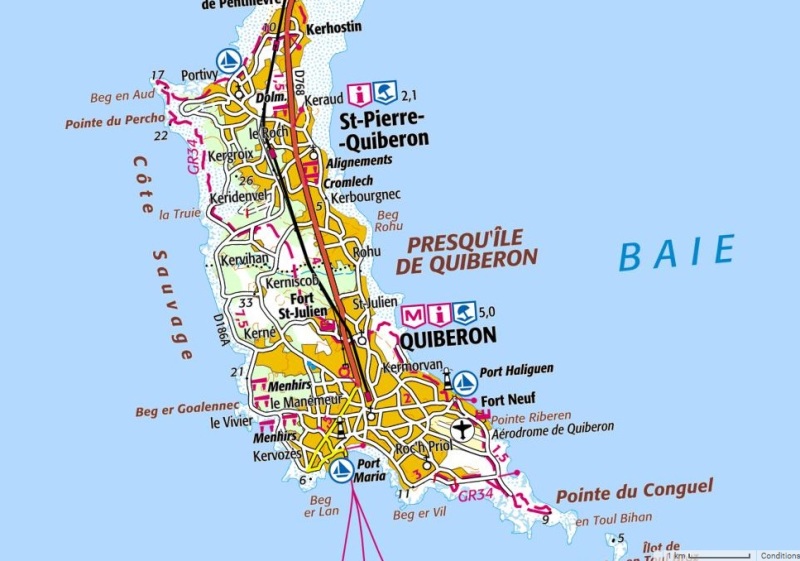 localisation cote sauvage quiberon