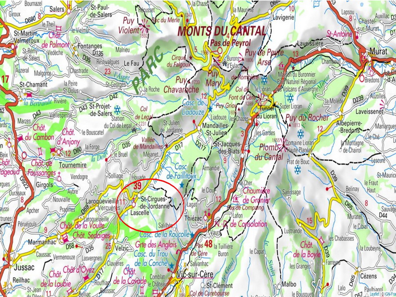 localisation gorges de la jordanne