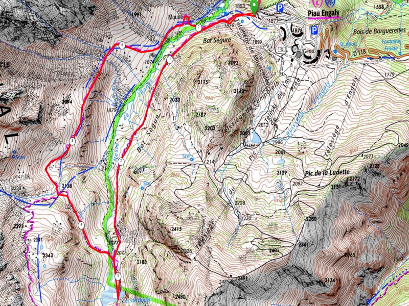 parcours lac de badet