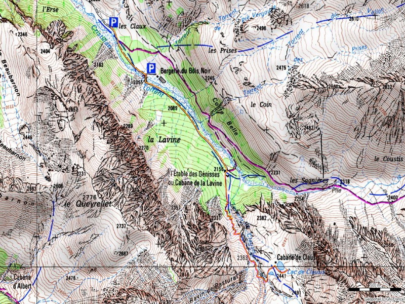 parcours lac de clausis