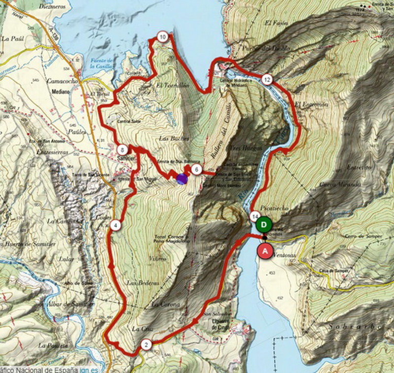 parcours lac de mediano