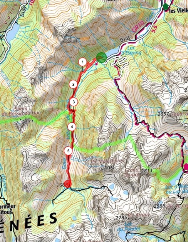 parcours lac du plaa de prat